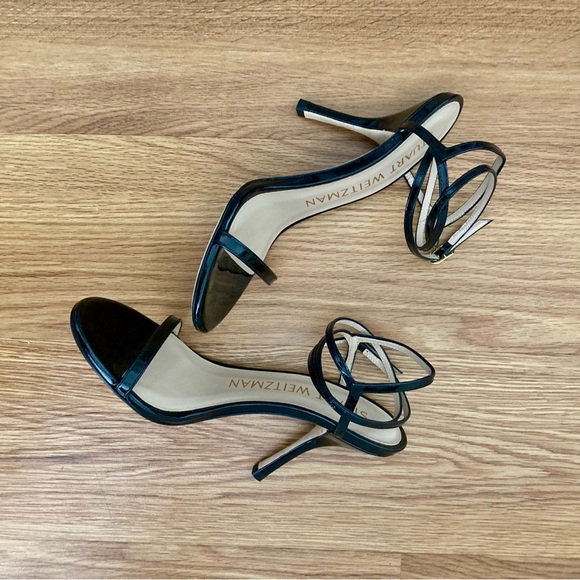 💕*NIB* Stuart Weitzman Merinda Black High Heel Sandal Women’s Size 6 💕 - Picture 3 of 11